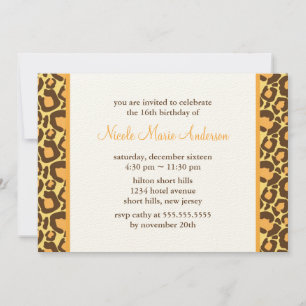 Sassy Leopard Print Birthday Invitation