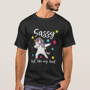 Sassy Like My Aunt Unicorn Cute Matching Niece And T-Shirt