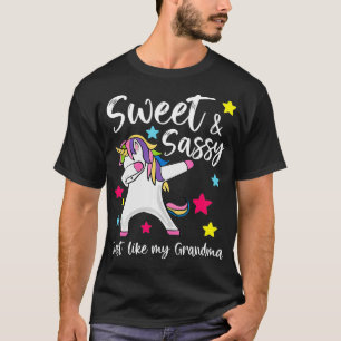 Sassy Like My Grandma Unicorn Matching Nana Grand T-Shirt