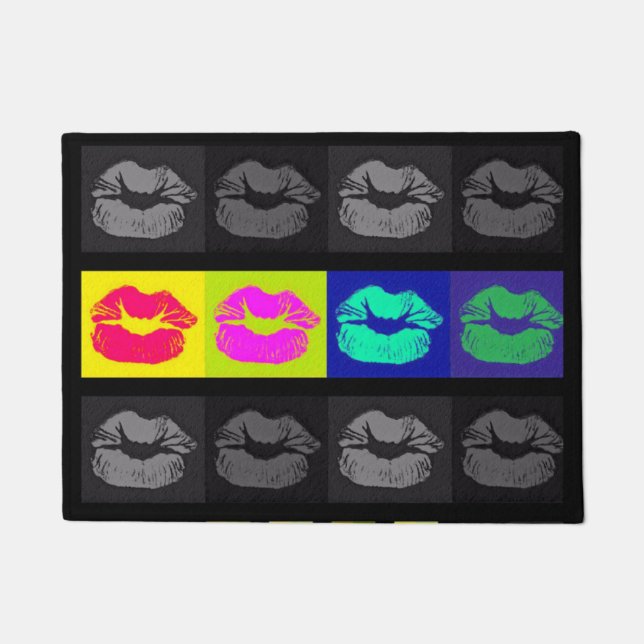 Sassy Lips POP Art Doormat (Front)