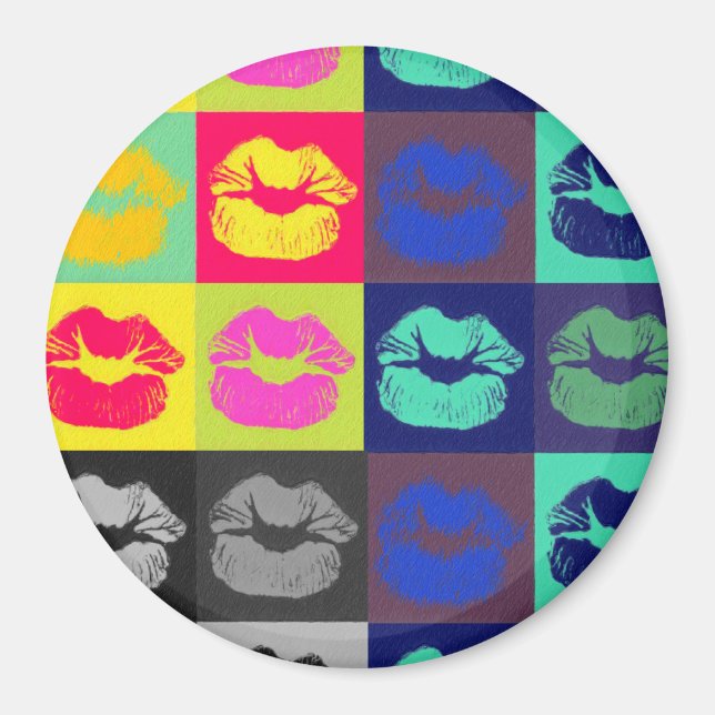 Sassy Lips Tri Colours Magnet (Front)