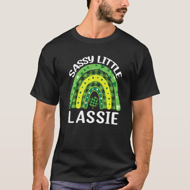 Sassy Little Lassie Baby Toddler Girls Kids St Pat T-Shirt (Front)