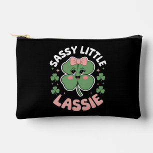 Sassy Little Lassie Funny St Patrick's Day Accessory Pouch