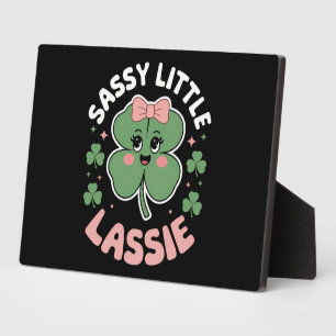 Sassy Little Lassie Funny St Patrick's Day Plaque