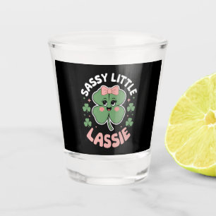 Sassy Little Lassie Funny St Patrick's Day Shot Glass