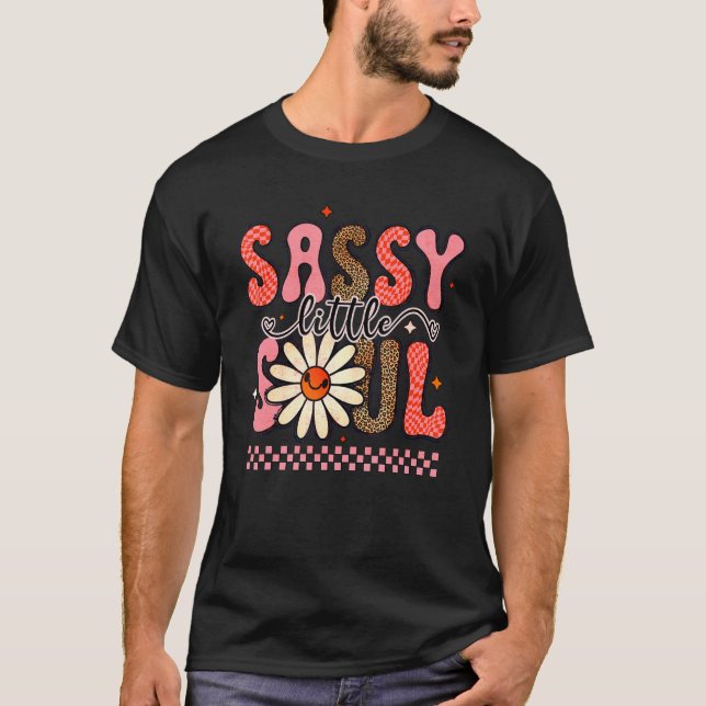 Sassy Little Soul Baby Girl Wild Child Leopard bir T-Shirt (Front)