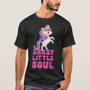 Sassy Little Soul  Cute Sarcastic Unicorn Kids T-Shirt