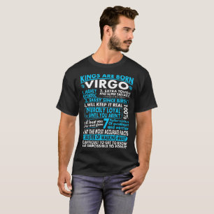 Sassy Loyal Kings Are Born Virgo Zodiac Tshirt