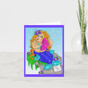 "Sassy Mermaid" Card