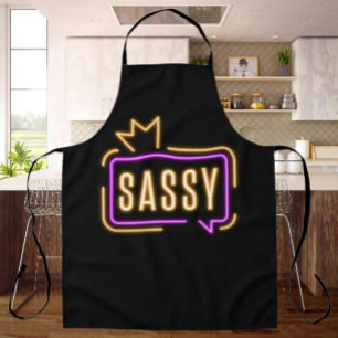 Sassy Neon Glow Apron – Bold Attitude