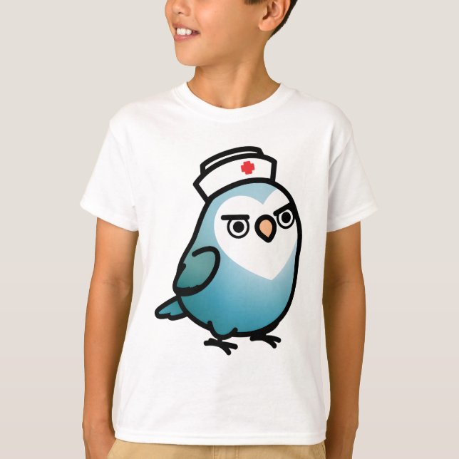 Sassy Nurse Hilda the Lovebird T-Shirt (Front)