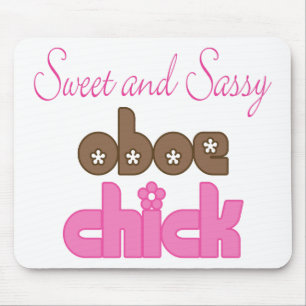 Sassy Oboe Chick Mousepad