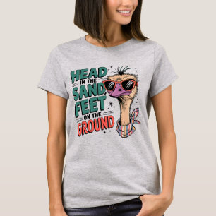 Sassy Ostrich with Sunglasses T-Shirt