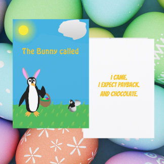 Sassy Penguin Easter Humor Card