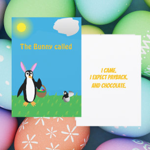 Sassy Penguin Easter Humour Card