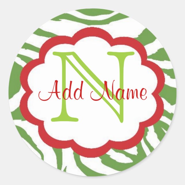 Sassy Personalised Christmas Sticker (Front)