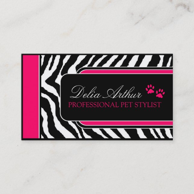 Sassy Pet Stylist Business Cards (Front)