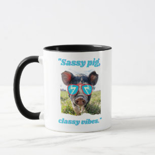 Sassy Pig Classic Vibes- Pig Quote Mug