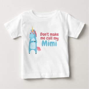 Sassy Pink and Blue Unicorn Is Warning You Baby T-Shirt