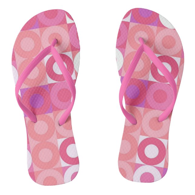 Sassy Pink Flip Flops (Footbed)