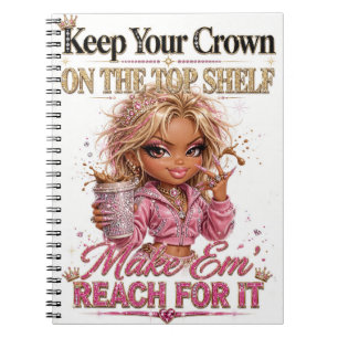 Sassy Pink Queen Brat Spiral Photo Notebook