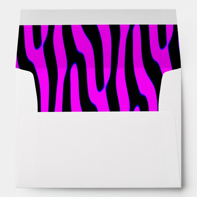 Sassy Pink Wild Animal Print Envelopes (Back (Bottom))
