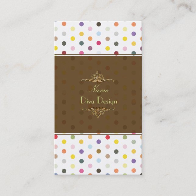Sassy Polka dots BusinessCard Business Card (Front)