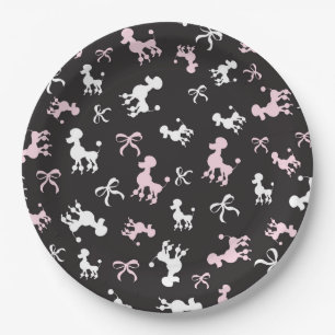 Sassy Poodles Paper Plate