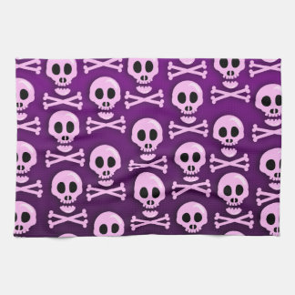 Sassy Purple Skull Tea Towel