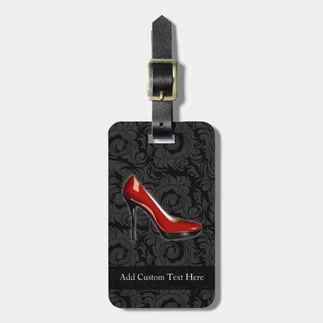 Sassy Red Shoe Luggage Tag (Front Vertical)