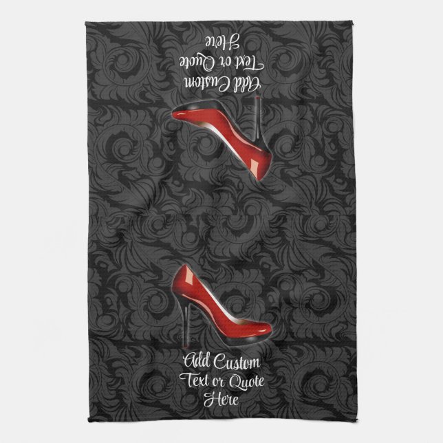 Sassy Red Shoe Tea Towel (Vertical)