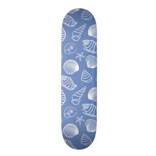 Sassy Seashell Pattern Skateboard