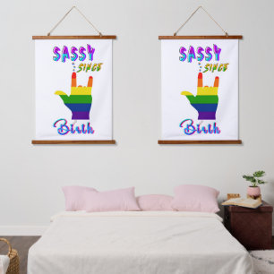 Sassy Since Birth Hanging Tapestry