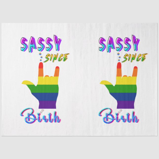 Sassy Since Birth Tissue Paper (Front)