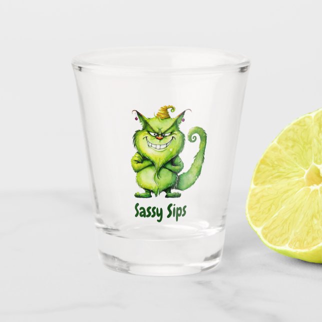 Sassy sips  shot glass (Front)