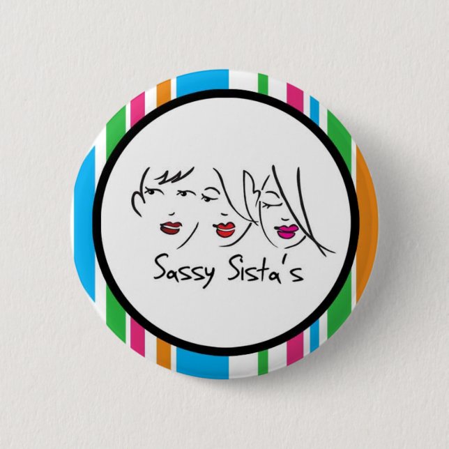 Sassy Sista's logo button (Front)