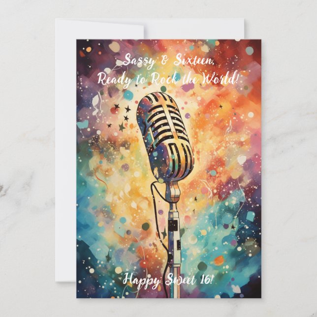 Sassy & Sixteen! Sweet Sixteen Birthday card (Front)