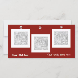 Sassy Snowflake Photo Card