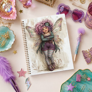 Sassy Sparkle Fairy of Mischief Magic and Dreams Notebook