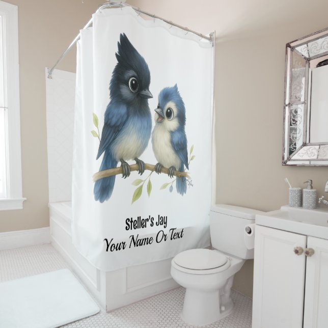 Sassy Steller's Jay  Shower Curtain (In Situ)