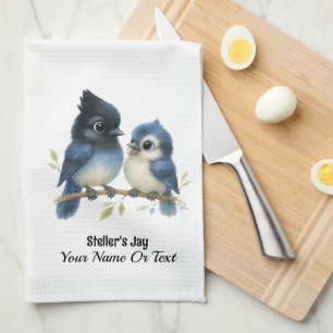 Sassy Steller's Jay  Tea Towel