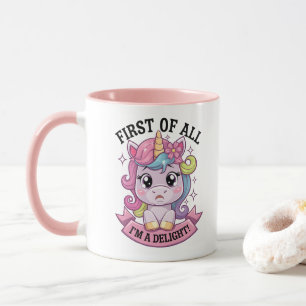 Sassy sulky unicorn mug