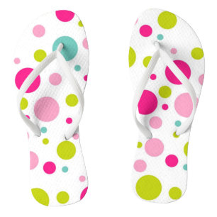 Sassy Summer Polka Dot Flip Flops