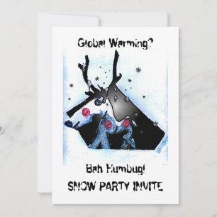 Sassy Surreal Reindeer Invitation