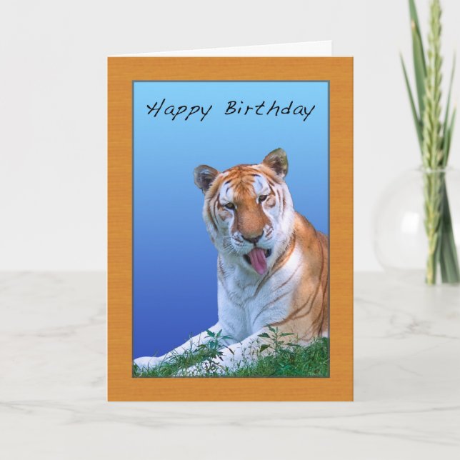 Sassy Tiger Birthday Card (Front)