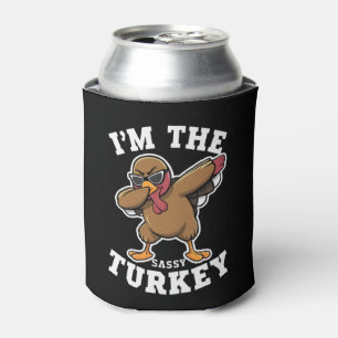 Sassy Turkey Matching Family Thanksgiving Party  Can Cooler