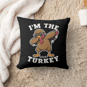 Sassy Turkey Matching Family Thanksgiving Party  Cushion