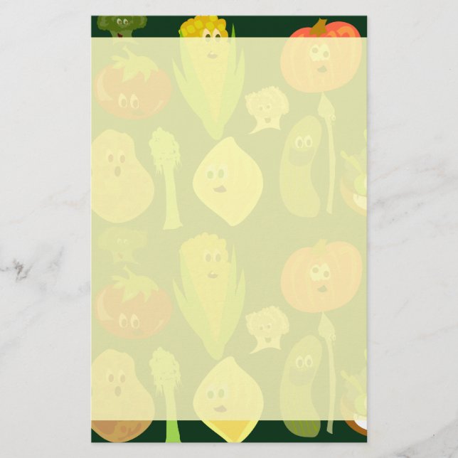 Sassy Veggies! Stationery (Front)