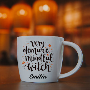 Sassy Very Demure Mindful Witch Halloween Name  Coffee Mug