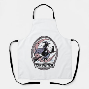 Sassy Witch Shirt Vintage Halloween Art_1 Apron